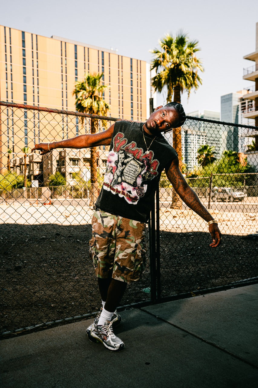 COMMANDMENTS SLEEVELESS SHIRT-BLACK