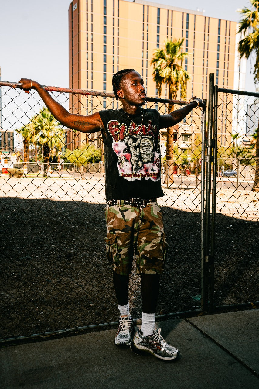 COMMANDMENTS SLEEVELESS SHIRT-BLACK