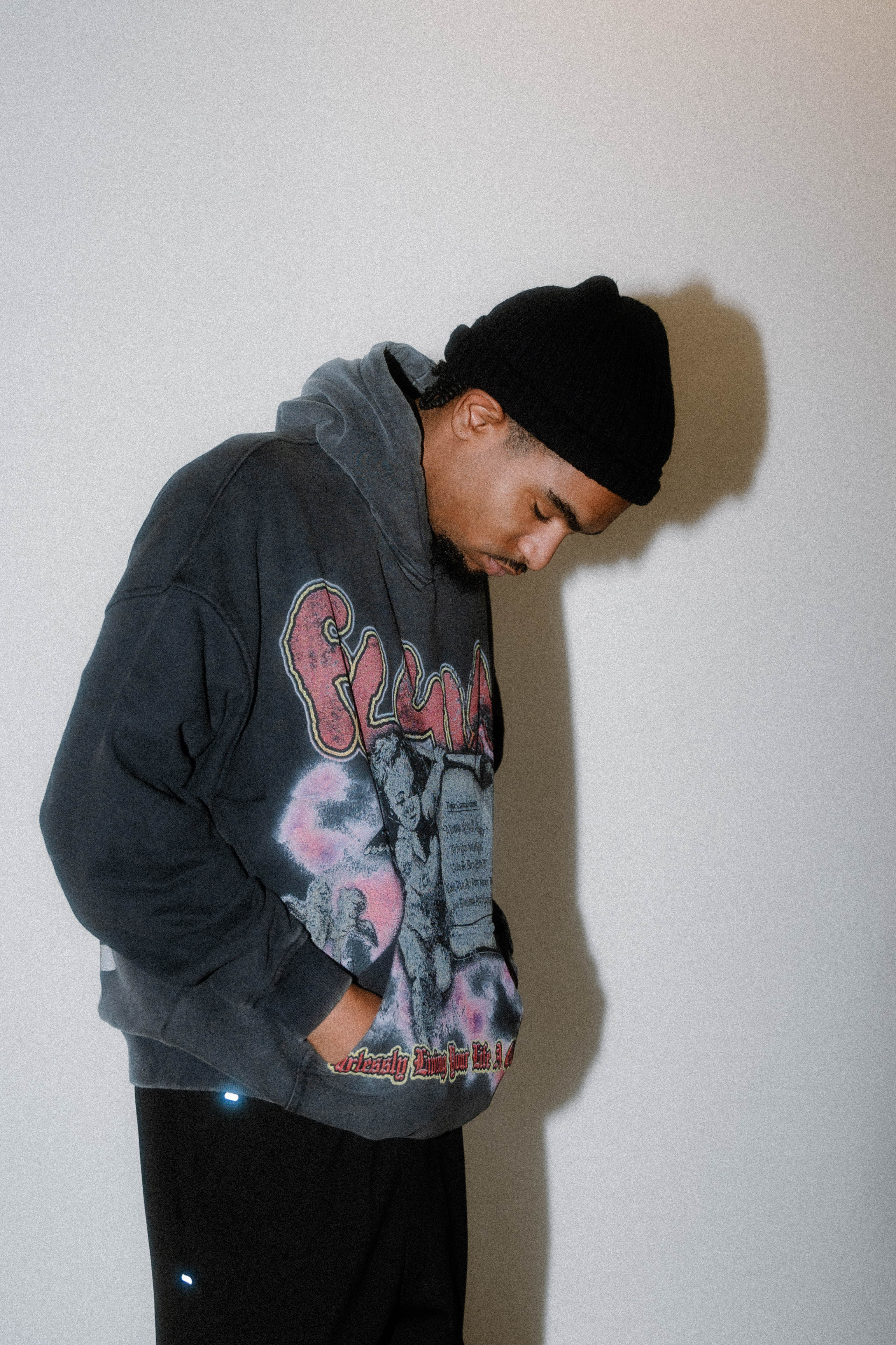 COMMANDMENTS HOODIE-VINTAGE BLACK