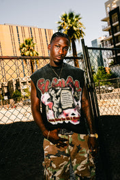 COMMANDMENTS SLEEVELESS SHIRT-BLACK